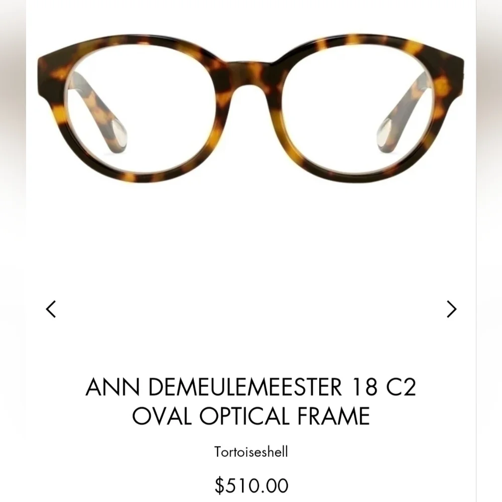 Linda Farrow x Ann Demeulemeester Tortoiseshell Oval Optical  Eyeglass Frame